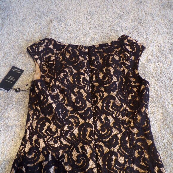 NWT Adrianna Papell black lace dress 4 - Picture 11 of 12